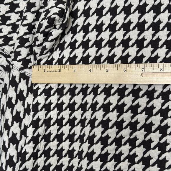 Ali Miles Top Womens Medium Black White Houndstooth Bell Sleeve Artsy Langenlook - Picture 8 of 11